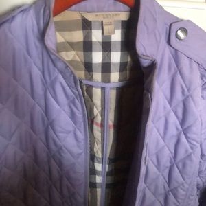 Burberry Sz L clean barely worn lavender jacket!